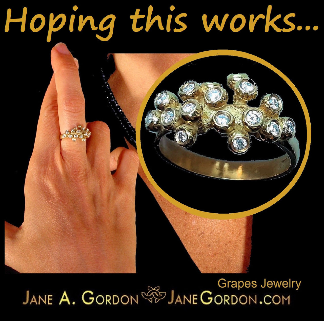 Grapes Drop Earrings-18K Gold and Diamonds-17