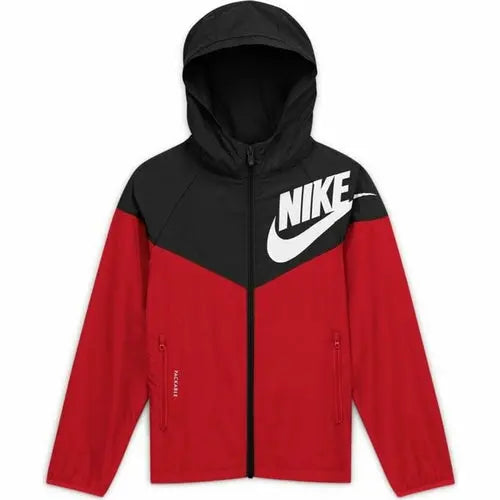 Children's Sports Jacket Nike Sportswear Windrunner Red NOSTOPSHOP