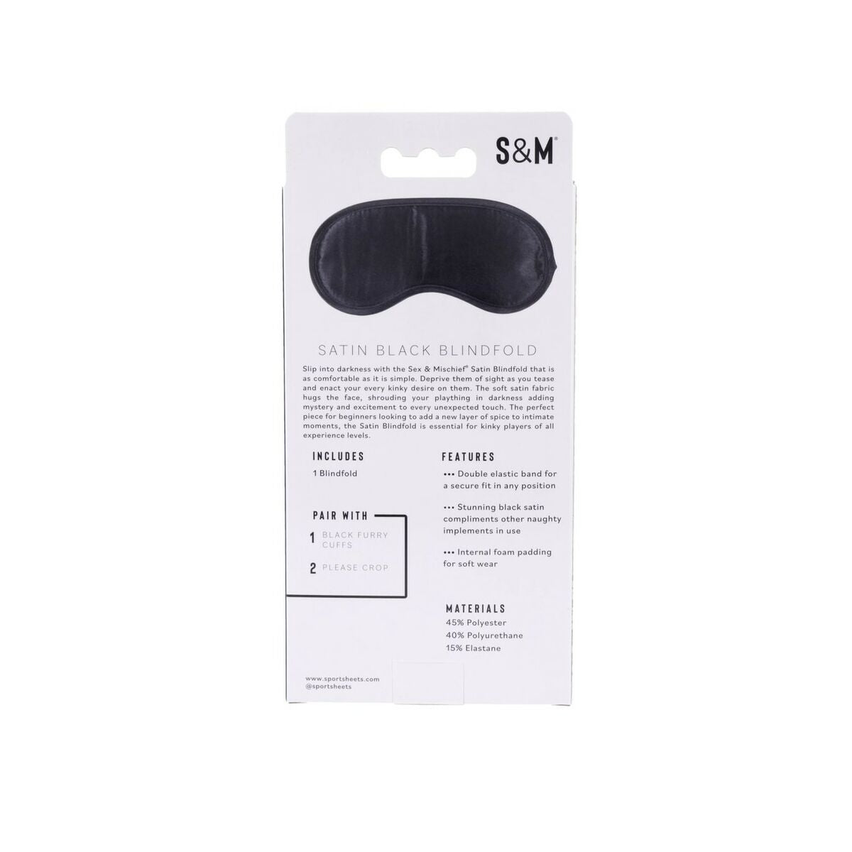 Satin Blindfold Black Sex & Mischief SS10001-14