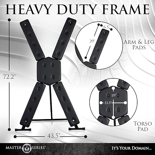 Adjustable Free-Standing BDSM Cross – Padded Restraint Frame-1