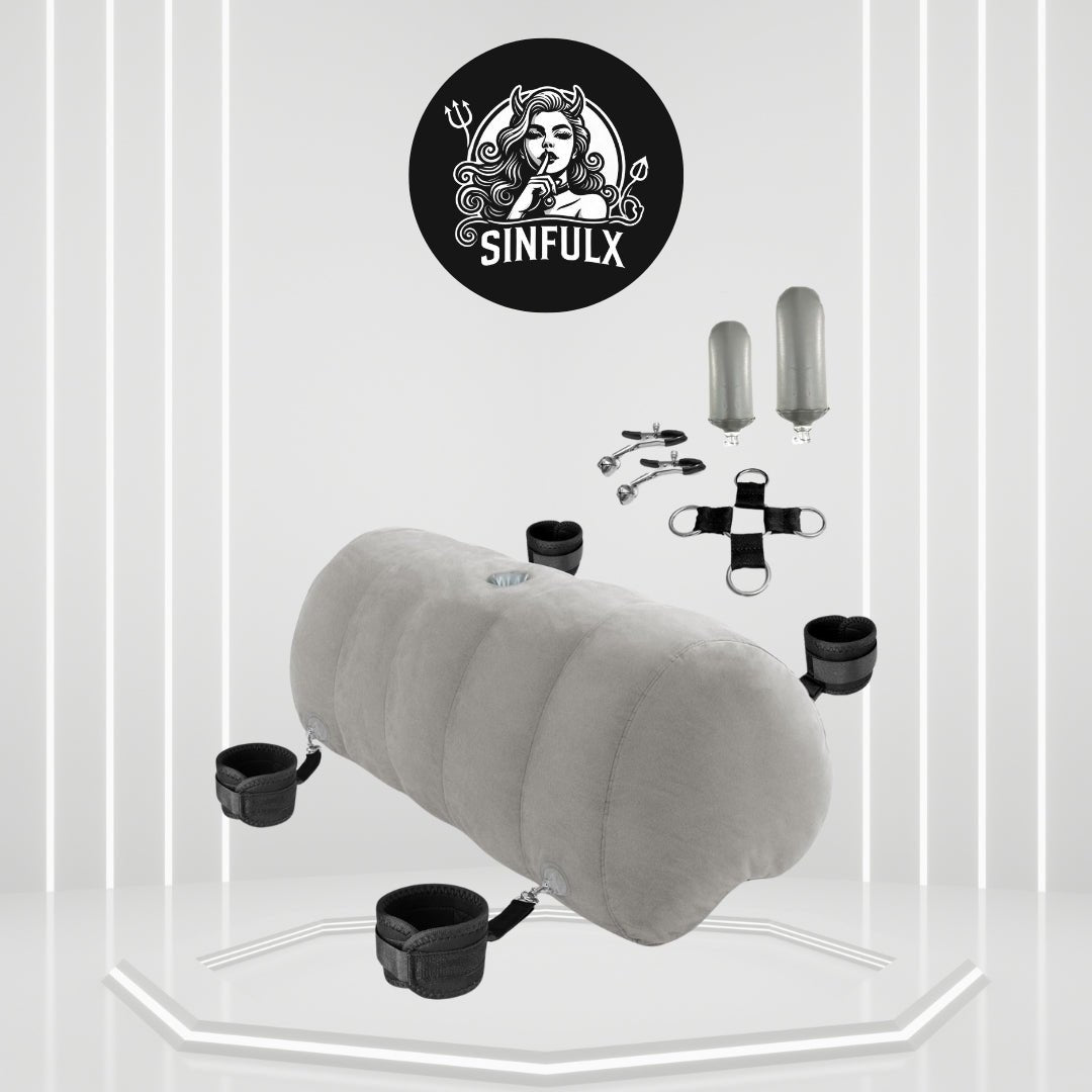 SatinPulse Sex Pillow Cuffs Set-0