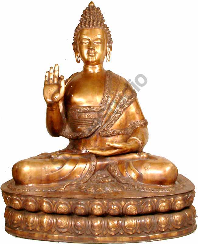 Real Life Large Size Antique Brass Buddha Home Garden Décor Masterpiece 5 Feet-1