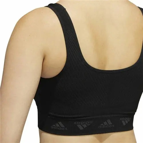 Sports Bra Adidas Aeroknit Black NOSTOPSHOP