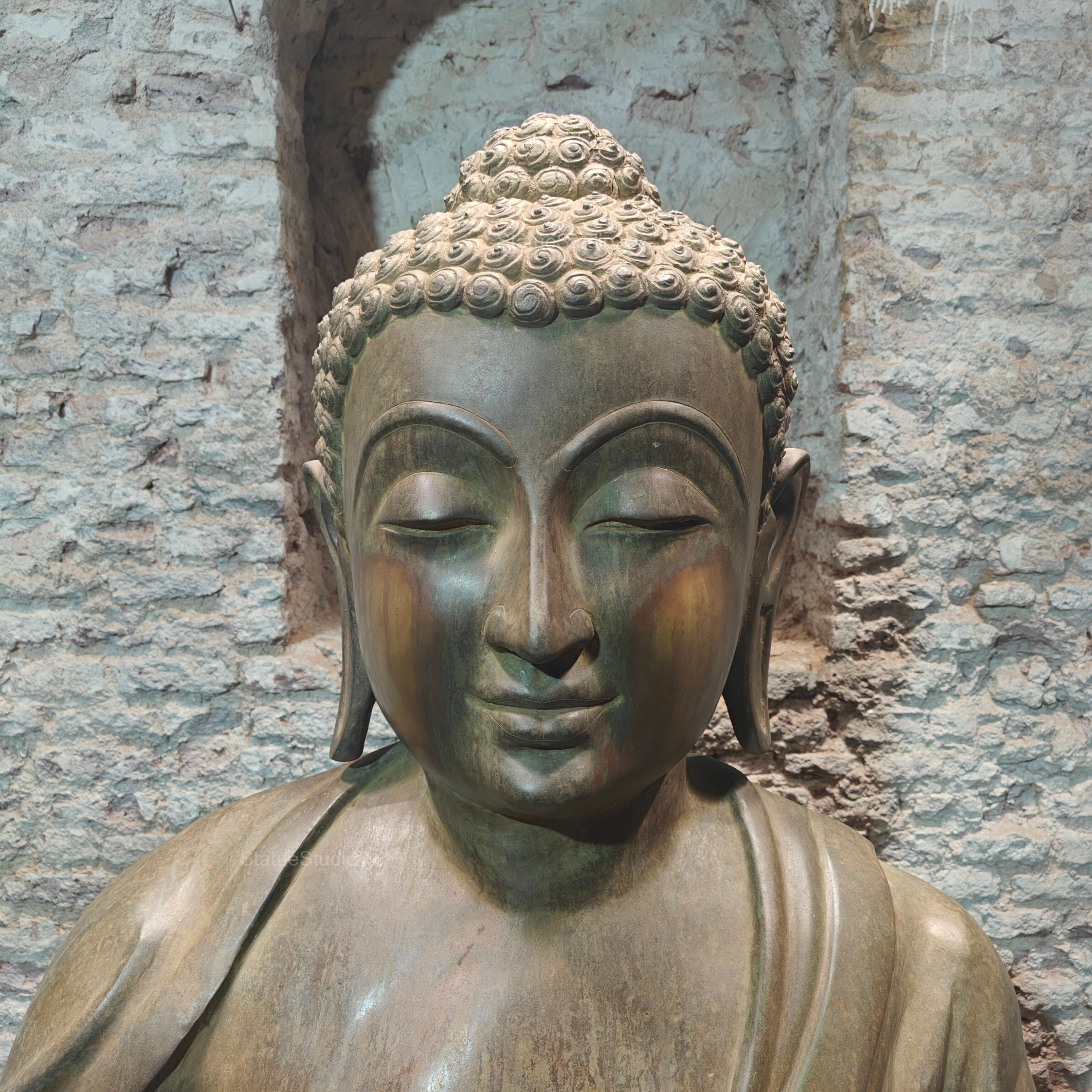 Brass Very Large Blessing Buddha Statue For Home Garden Decor 6 Feet-4