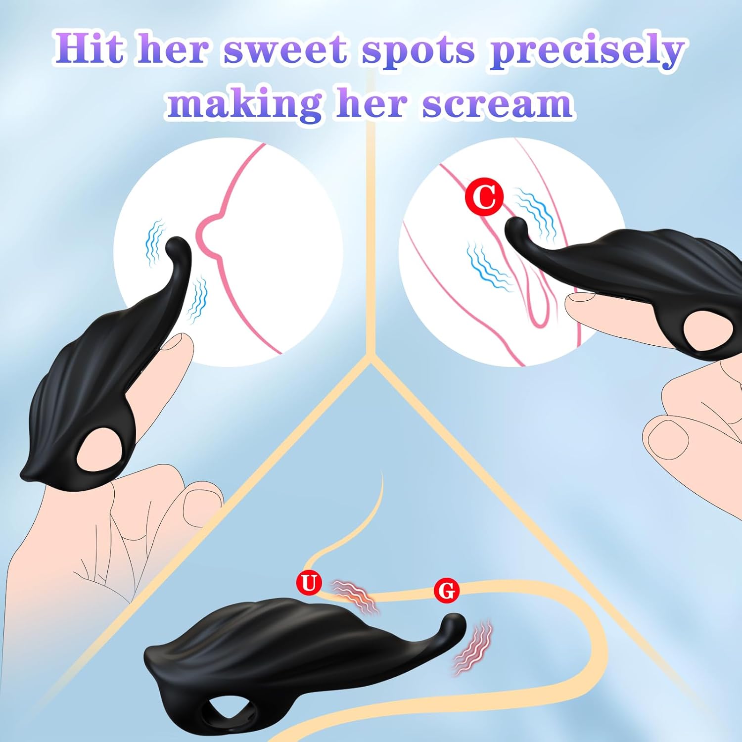 EuphorucFleur 3Pcs Couples' Vibrating Sex Toy Set-4