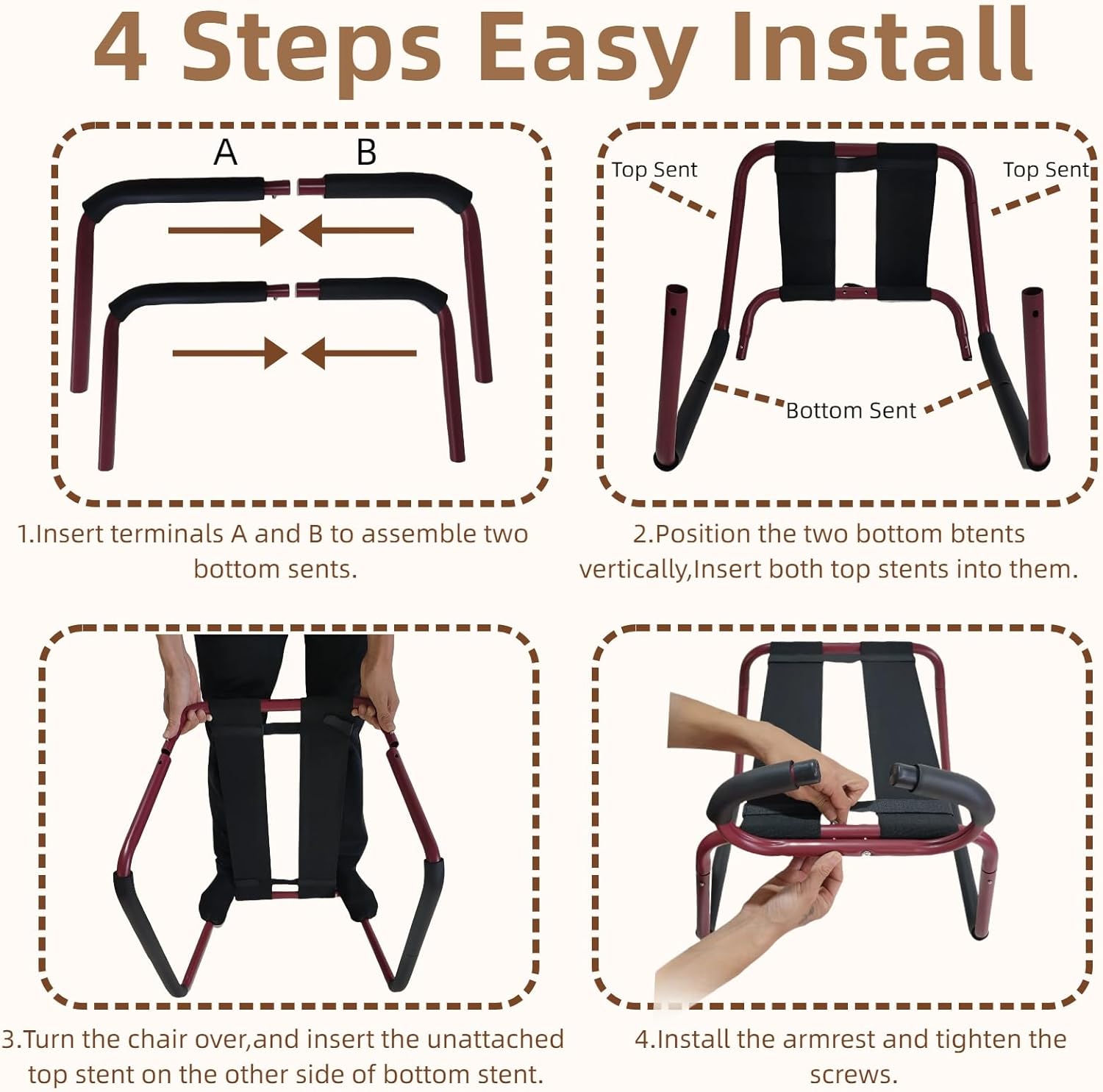 PassionFrame Red Sex Position Chair-4