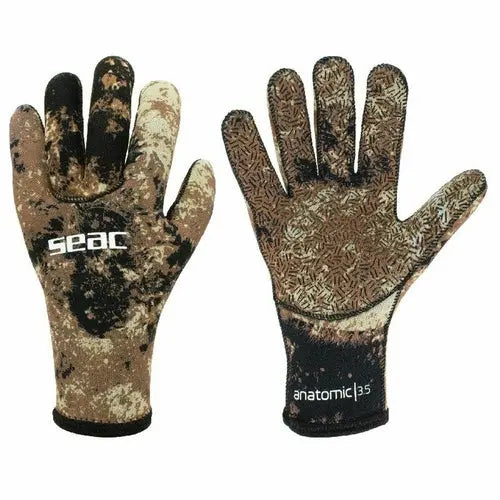 Fishing gloves Seac Seac Camo 3,5 MM Brown NOSTOPSHOP