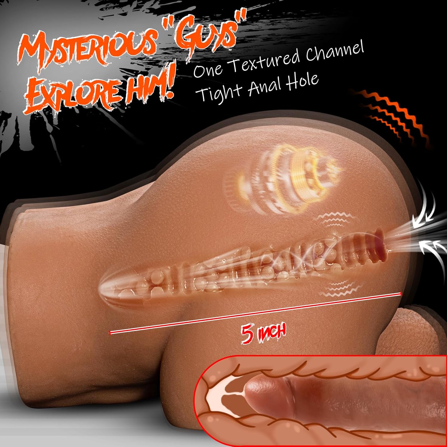 PeepTremor Vibrating 10lbs Anus & Testicles Sex Doll-2