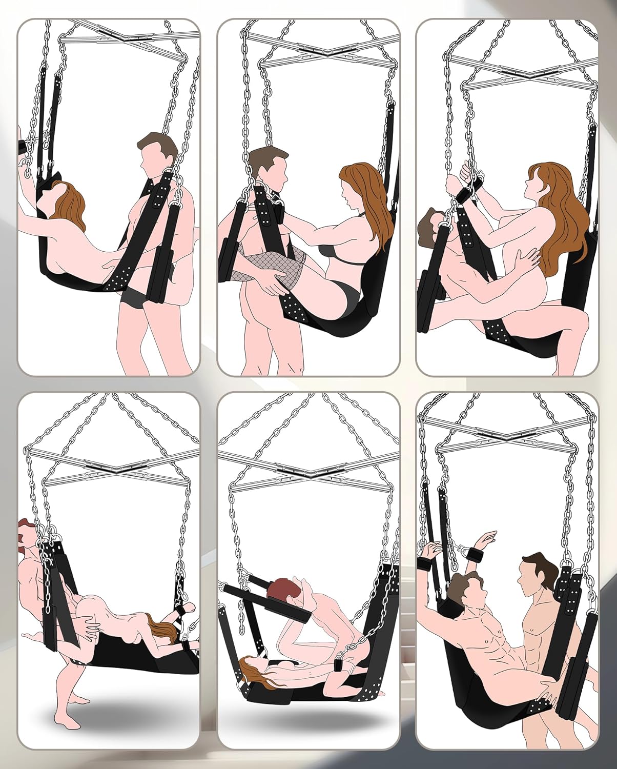 SkyBound 800lbs Premium Heavy-Duty Sex Swing-1