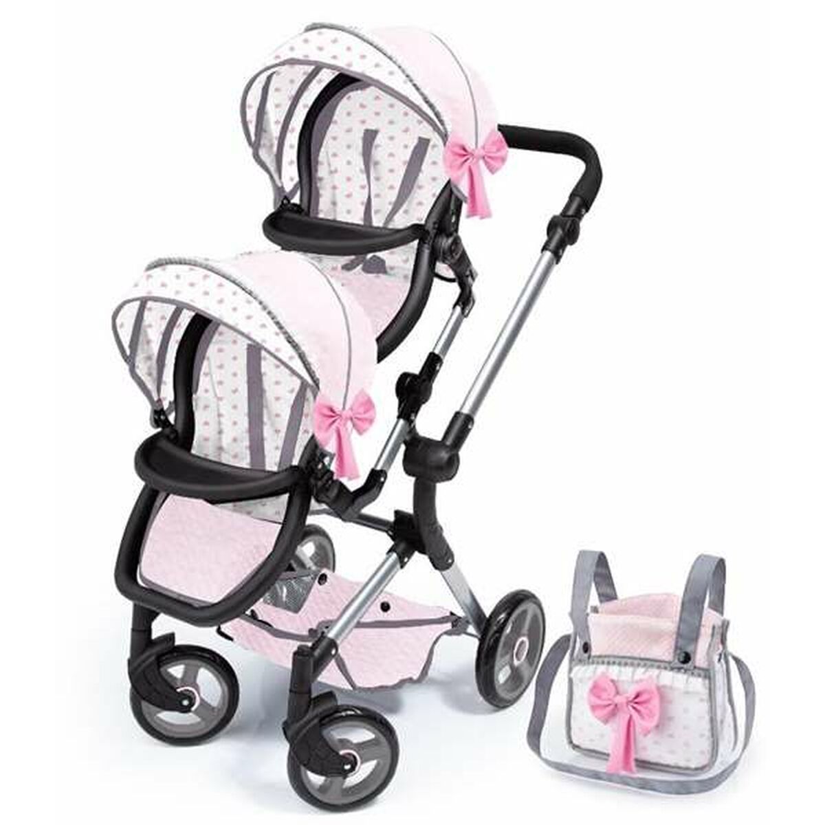 Doll Stroller Reig Twinned Pink-0