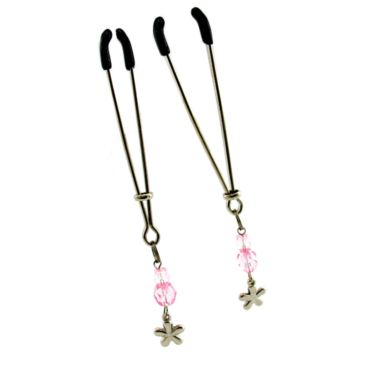 Sex Kitten Tweezer Clamps Pink Flower-0
