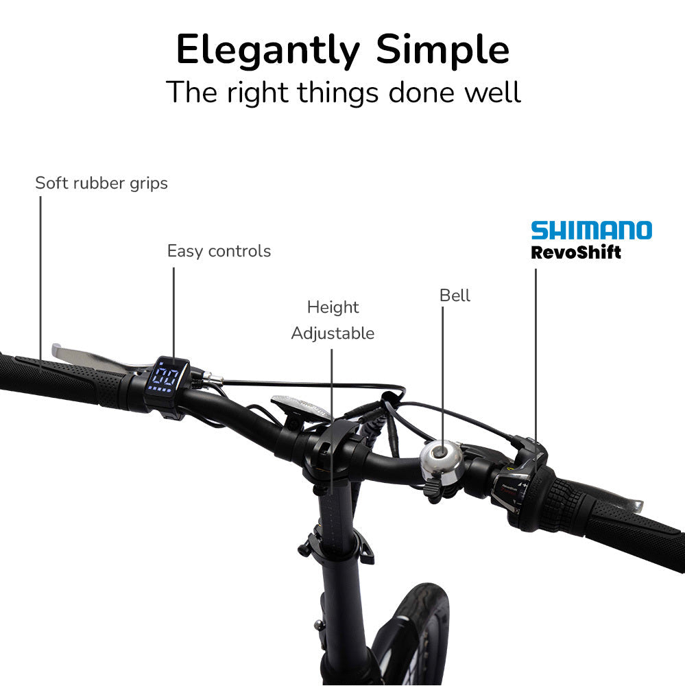 NNEMB 2023 Shuttle 5 Electric Folding Bike-20 Tyres-Shimano 7-Speed-Dark Grey-1