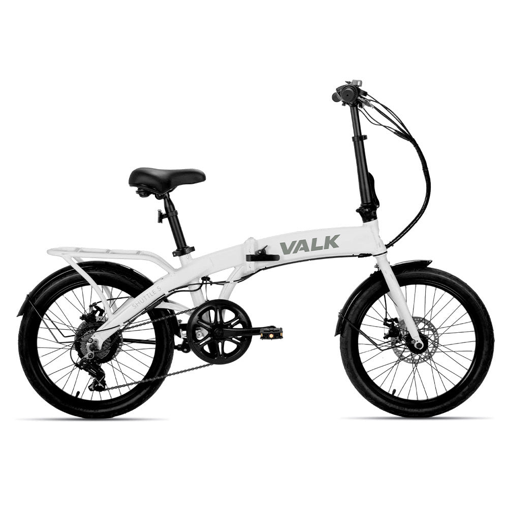 NNEMB 2023 Shuttle 5 Electric Folding Bike-20 Tyres-Shimano 7-Speed-White-0