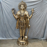 Brass Large Exclusive Standing Vishnu Idol Sculpture 6 Feet-0
