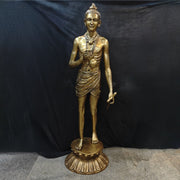 Brass Large Hindu Lord Swami Narayan Statue Nilkanth Varni 6.5 Feet-0