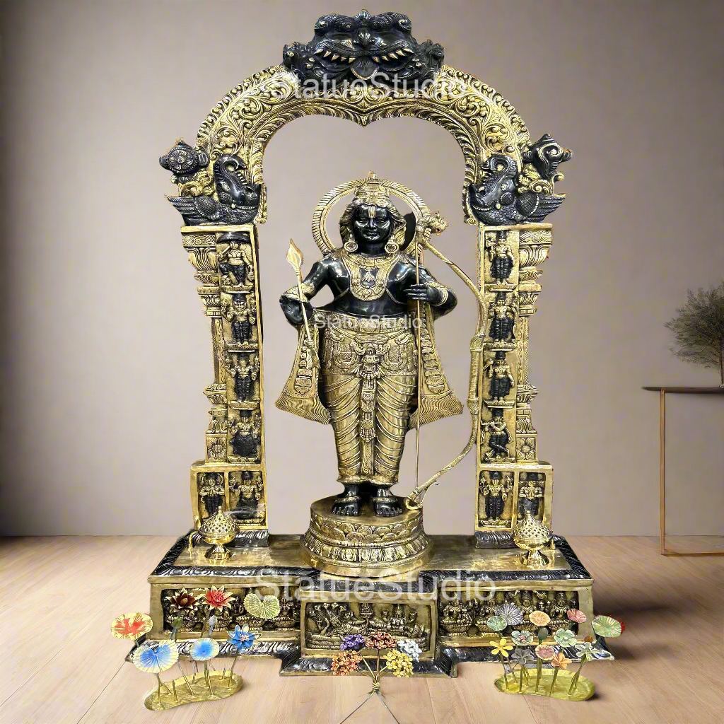 Brass Large Size Exclusive Rama Statue For Home Decor 7 Feet-4