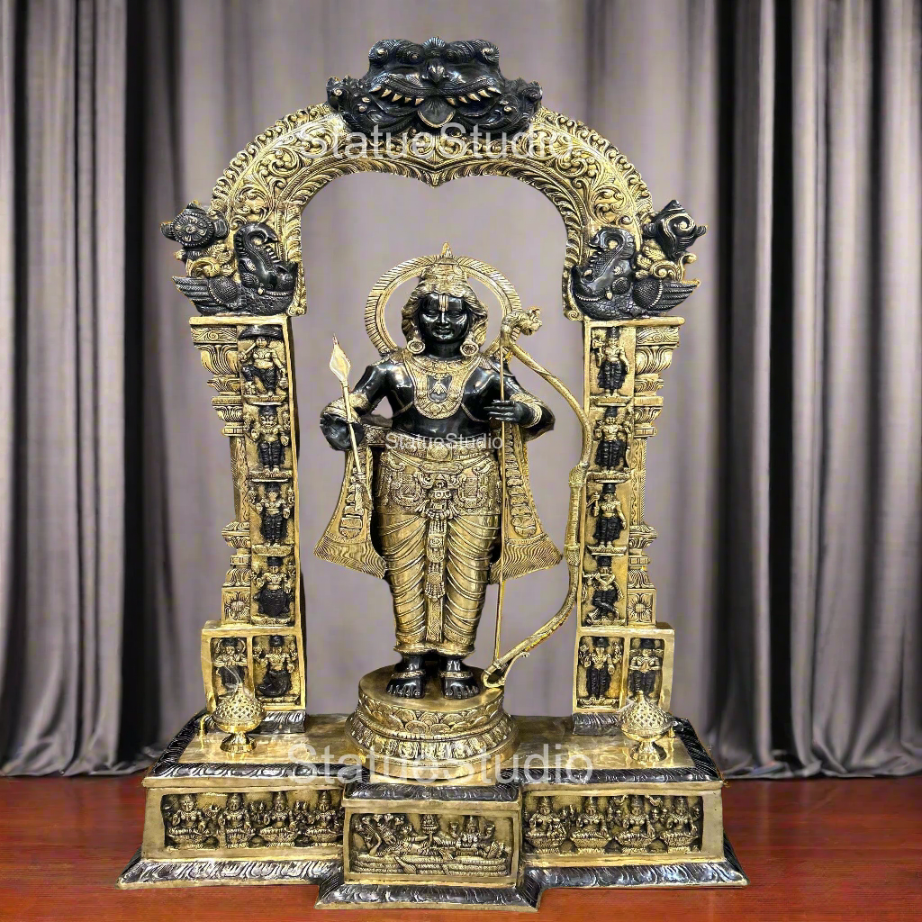 Brass Large Size Exclusive Rama Statue For Home Decor 7 Feet-1