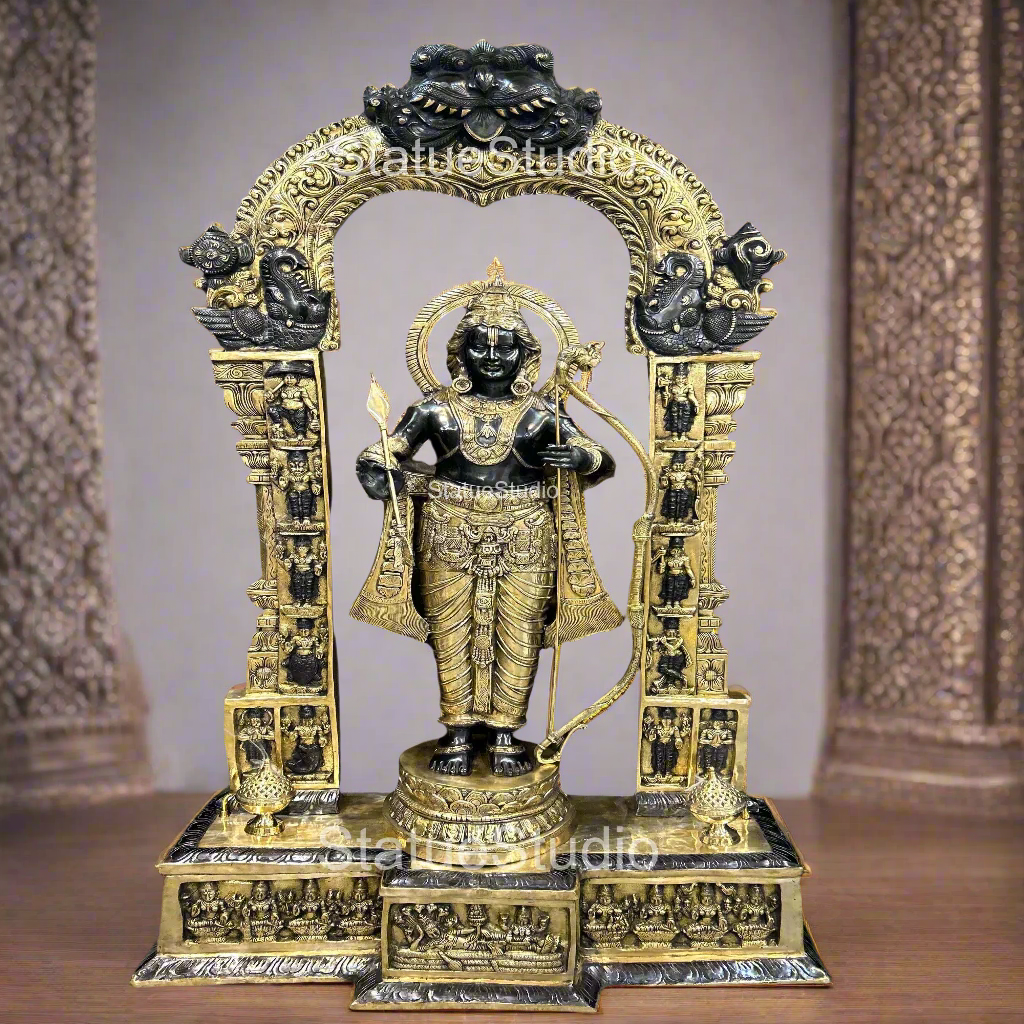 Brass Large Size Exclusive Rama Statue For Home Decor 7 Feet-0