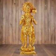 Brass Super Large Size Blessing Hanuman Idol Home Temple Decor Statue 6 Feet-0