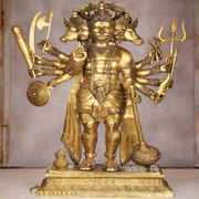 Brass Very Large Panchmukhi Hanuman Idol For Home Temple Decor 6 Feet-0