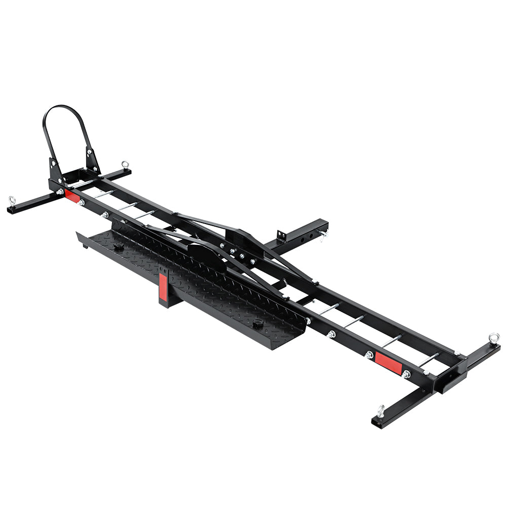 NNEDSZ Motorcycle Carrier 2 Arms Rack Ramp Motorbike Dirt Bike 2Hitch Towbar-0
