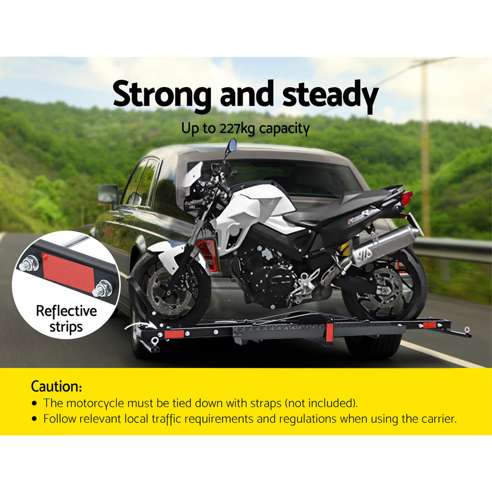 NNEDSZ Motorcycle Carrier 2 Arms Rack Ramp Motorbike Dirt Bike 2Hitch Towbar-2
