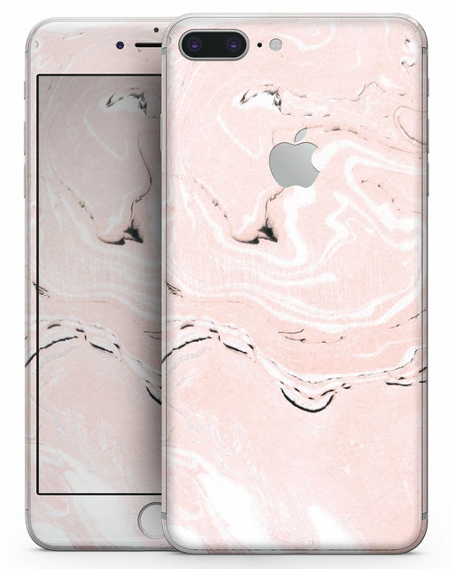 Coral 19 Textured Marble - Skin-kit for the iPhone 8 or 8 Plus
