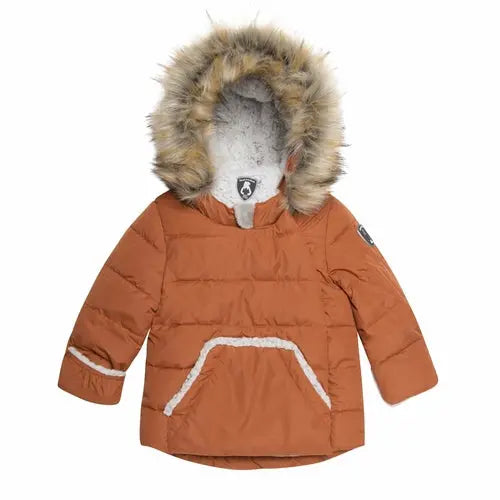 Solid Two Piece Baby Snowsuit Brown NOSTOPSHOP