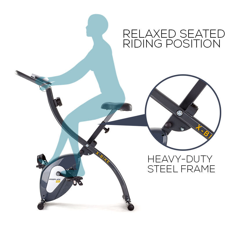 NNEMB Folding Magnetic Exercise X-Bike-Bicycle Cycling Flywheel Fitness-1