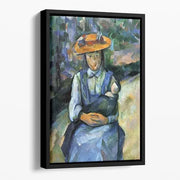 Girl with Doll by Cezanne Floating Framed Canvas