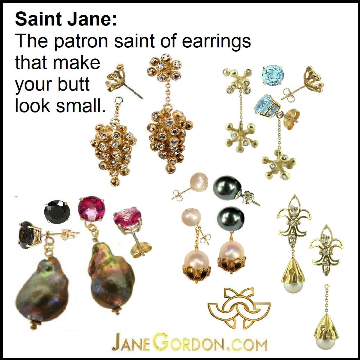 Grapes Drop Earrings with Interchangeable Studs- 2 parts-14K Gold-4