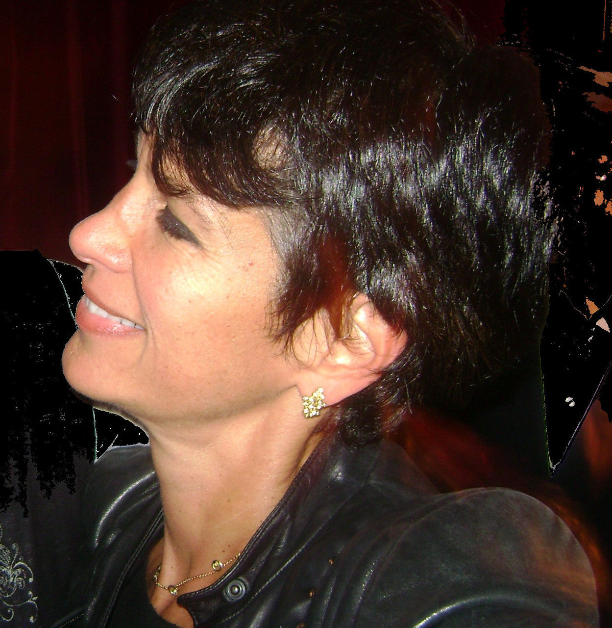 Grapes Huggie Earrings-14K Gold with Diamonds-11