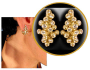 Grapes Huggie Earrings-14K Gold with Diamonds-0