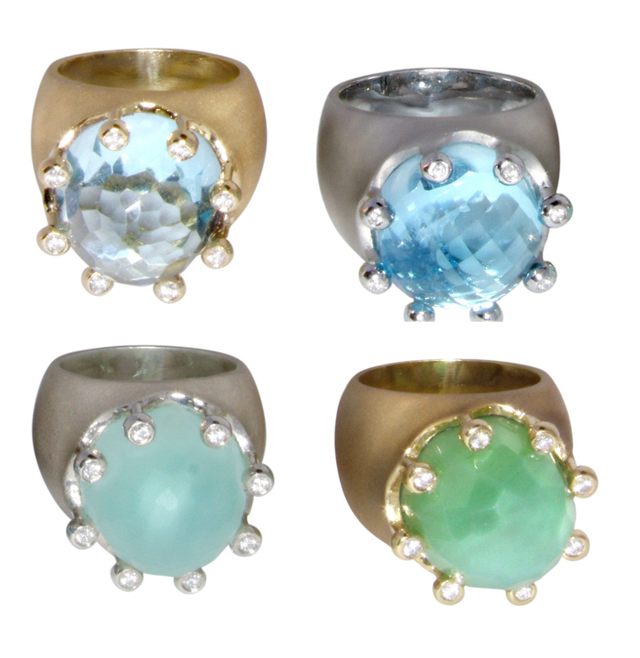 The Imperial Crown Ring- 20 Carat Gemstones with Diamonds in 18K Gold-24