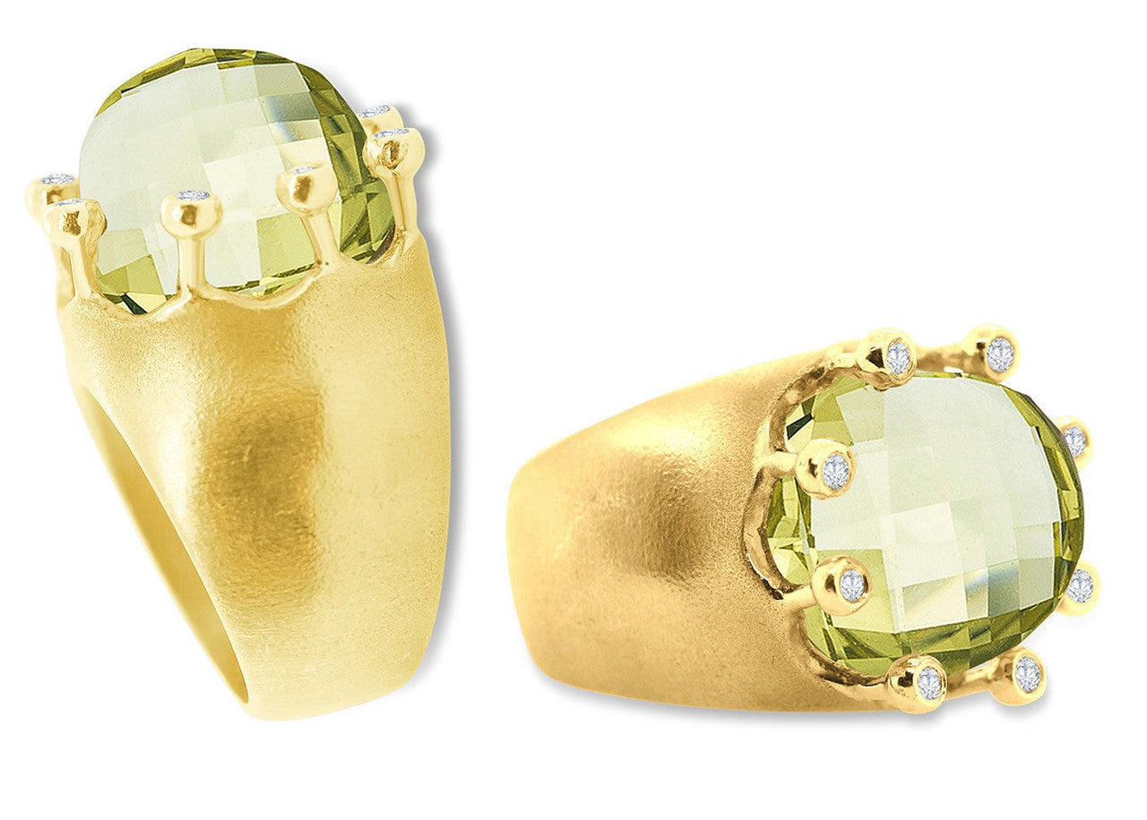 The Imperial Crown Ring- 20 Carat Gemstones with Diamonds in 18K Gold-19