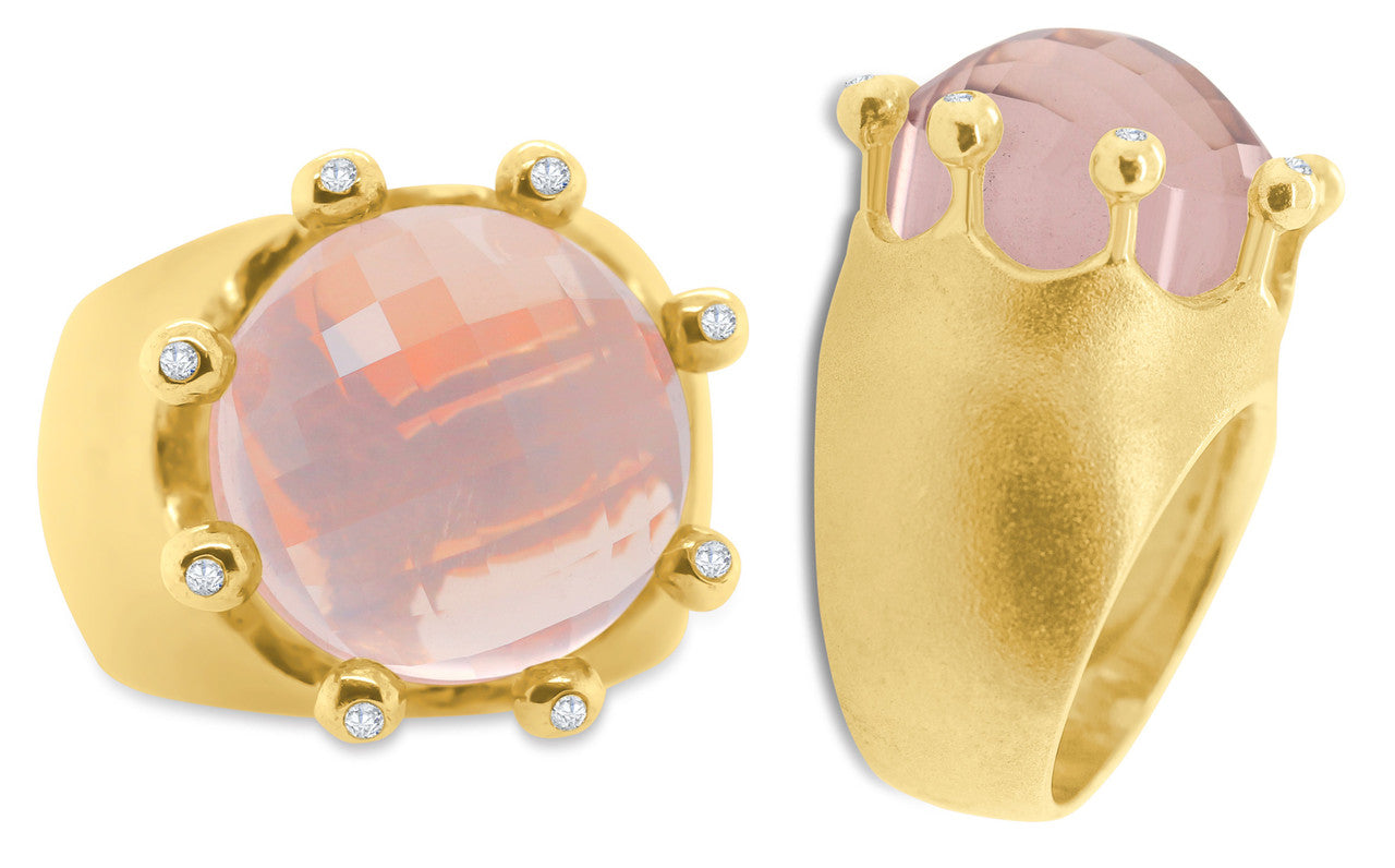 The Imperial Crown Ring- 20 Carat Gemstones with Diamonds in 18K Gold-7