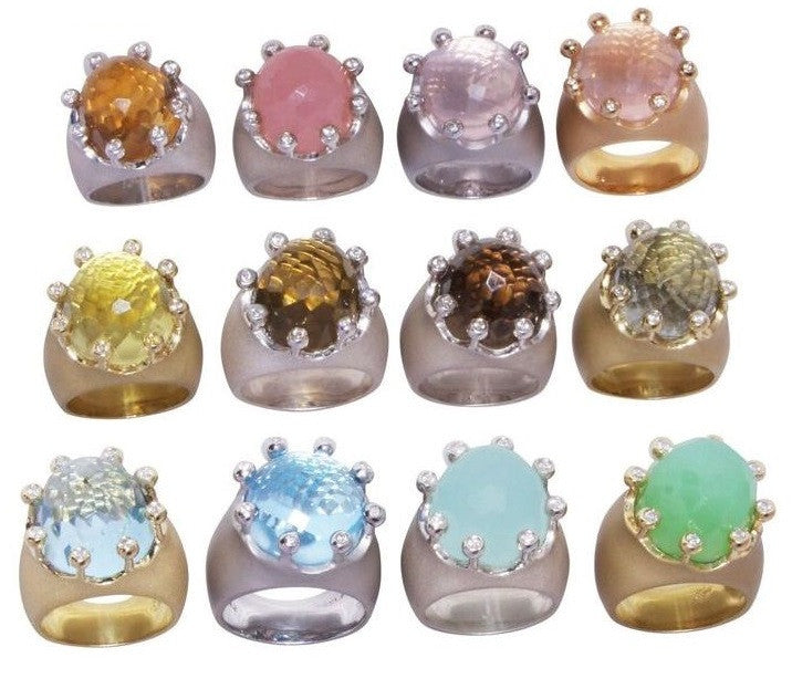 The Imperial Crown Ring- 20 Carat Gemstones with Diamonds in 18K Gold-38