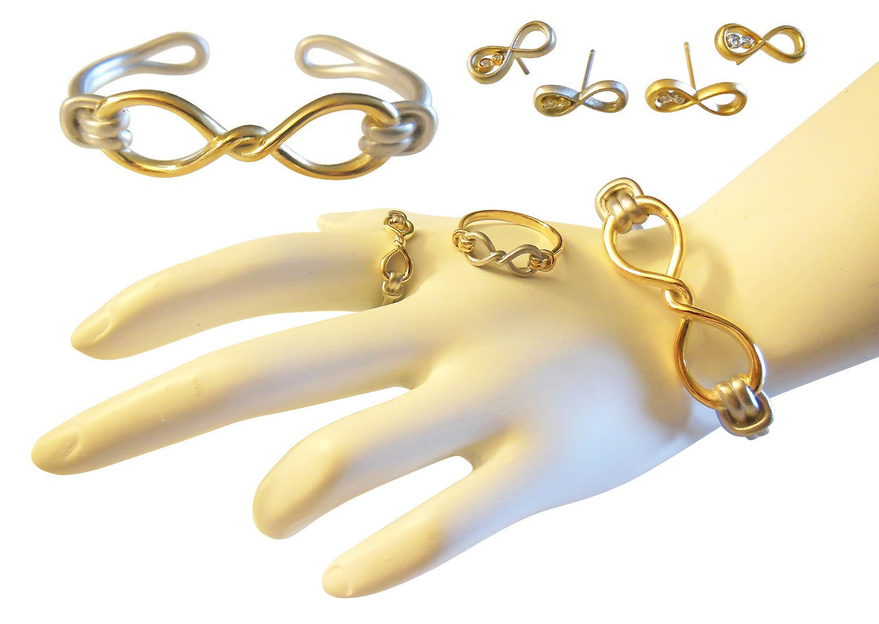 Infinity Knot Cuff Bracelet- 18K Gold. Tied to Infinite Possibilities.-17