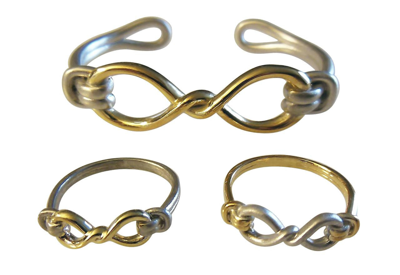 Infinity Knot Cuff Bracelet- 18K Gold. Tied to Infinite Possibilities.-1