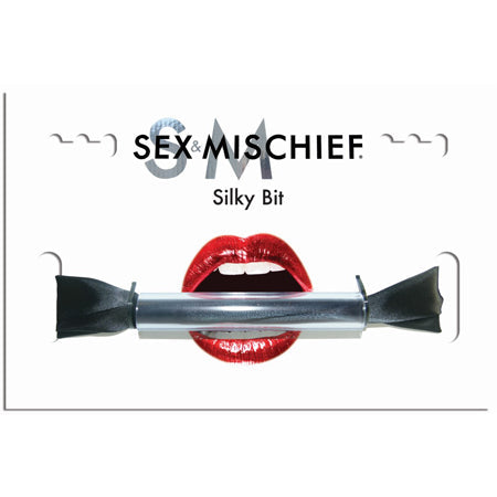 Sportsheets Sex & Mischief Silky Bit Gag Black-0