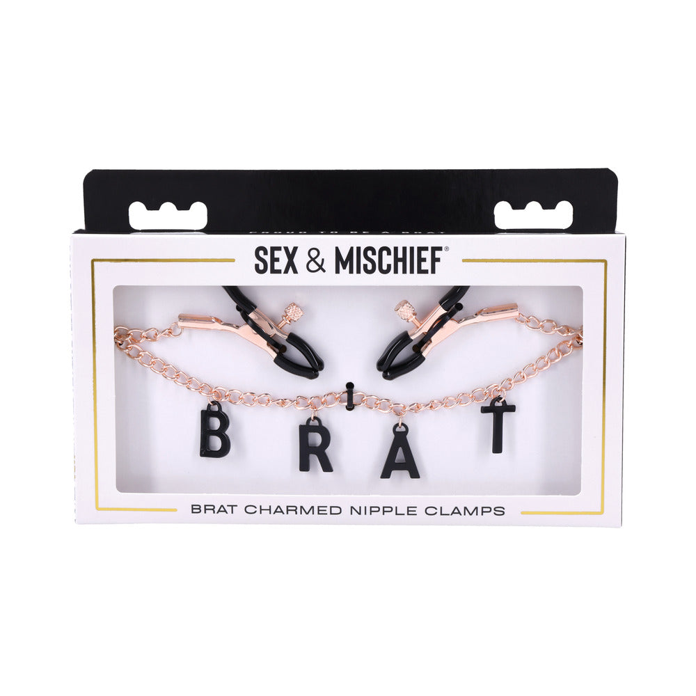 Sportsheets Sex & Mischief Brat Charmed Nipple Clamps-0
