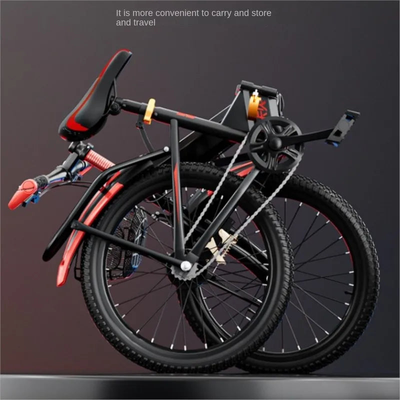 Teens' Aluminum Folding Bike with Variable Speed-1