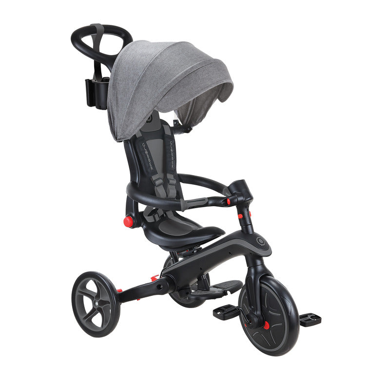 NNEDSZ Globber EXPLORER Trike 4in1 FOLDABLE - Black/Grey-0