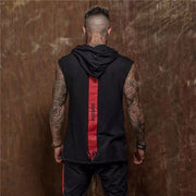 Bodybuilding Stringer Tank Top with hooded Mens Gyms Clothing Fitness Mens Sleeveless Vests Cotton Singlets Muscle Sports vest