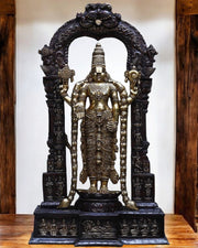 Brass Tirupati Balaji Lord Venkateshwara Statue 86" Large-0