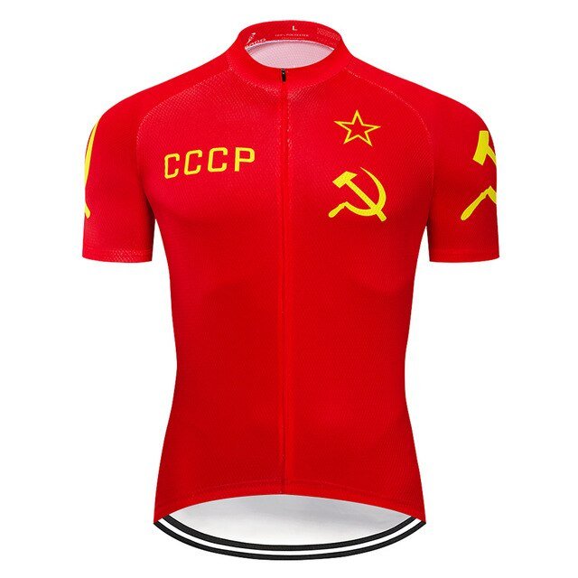 CCCP Cycling Jersey 9D Set MTB Uniform Red Bicycle Clothing Ropa Ciclismo Mens Quick Dry Bike Wear Short Maillot Culotte