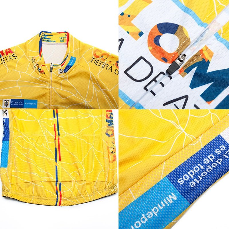 Colombia Cycling Jersey 9D Set MTB Uniform Bicycle Clothing Ropa Ciclismo Mens Quick Dry Bike Wear Short Maillot Culotte