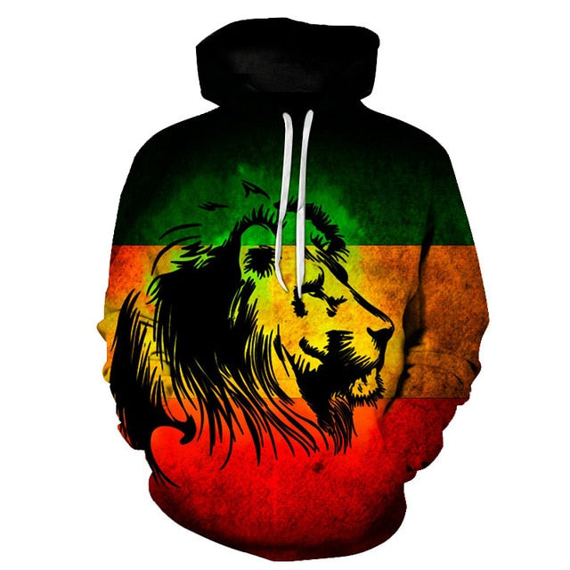Novelty Flame Lion Hoodie Men's Animal Men's Clothing Flame Hoodie Sweatshirt Sweatshirt 3D Hoodie Sportswear Unisex clothing