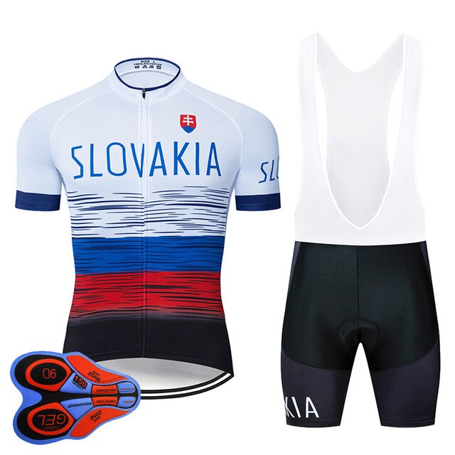 SLOVAKIA Cycling Clothing 9D Set MTB Jersey Bicycle Clothes Ropa Ciclismo Mens Quick Dry Bike Wear Short Maillot Culotte
