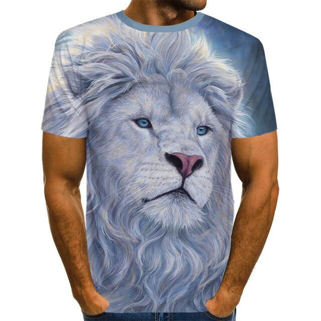 Snow Tiger T Shirt Men Animal Tshirt Sex Funny T Shirts Slim 3d Print T-shirt Hip Hop Tee Cool Mens Clothing New Summer Top